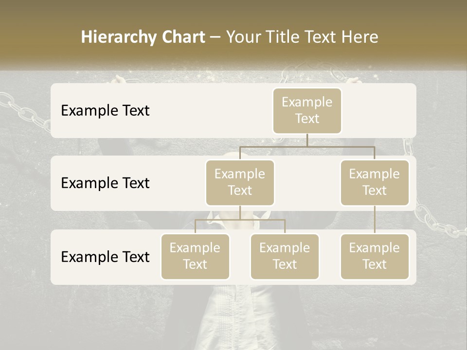 A Woman Is Chained Up To A Wall With Chains PowerPoint Template