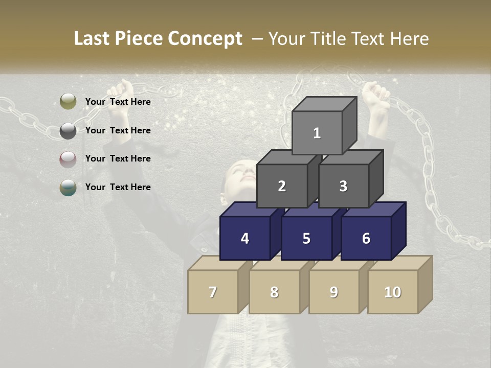 A Woman Is Chained Up To A Wall With Chains PowerPoint Template