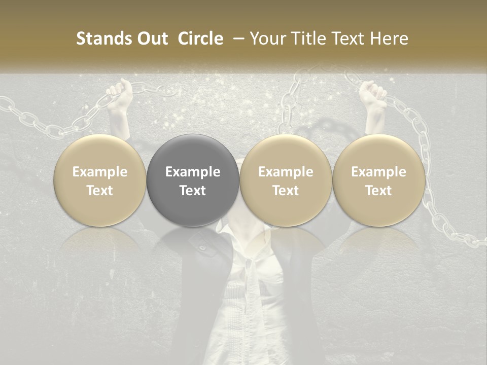A Woman Is Chained Up To A Wall With Chains PowerPoint Template