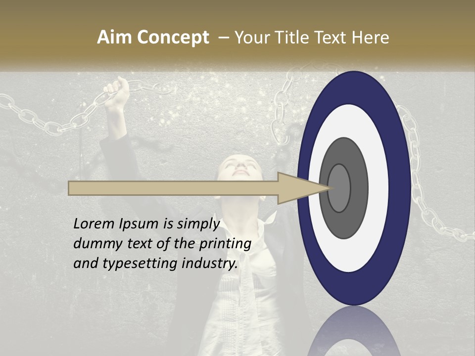 A Woman Is Chained Up To A Wall With Chains PowerPoint Template