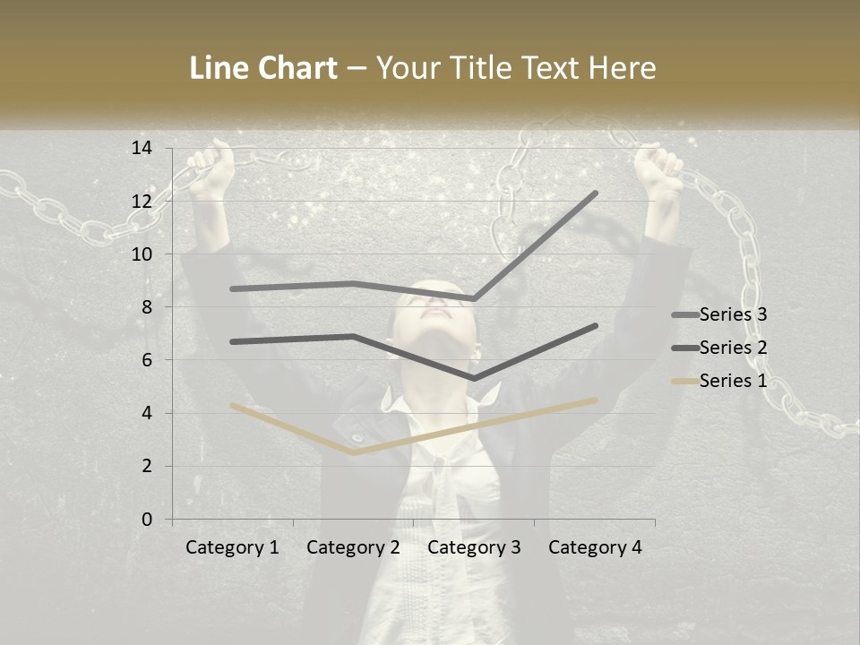 A Woman Is Chained Up To A Wall With Chains PowerPoint Template