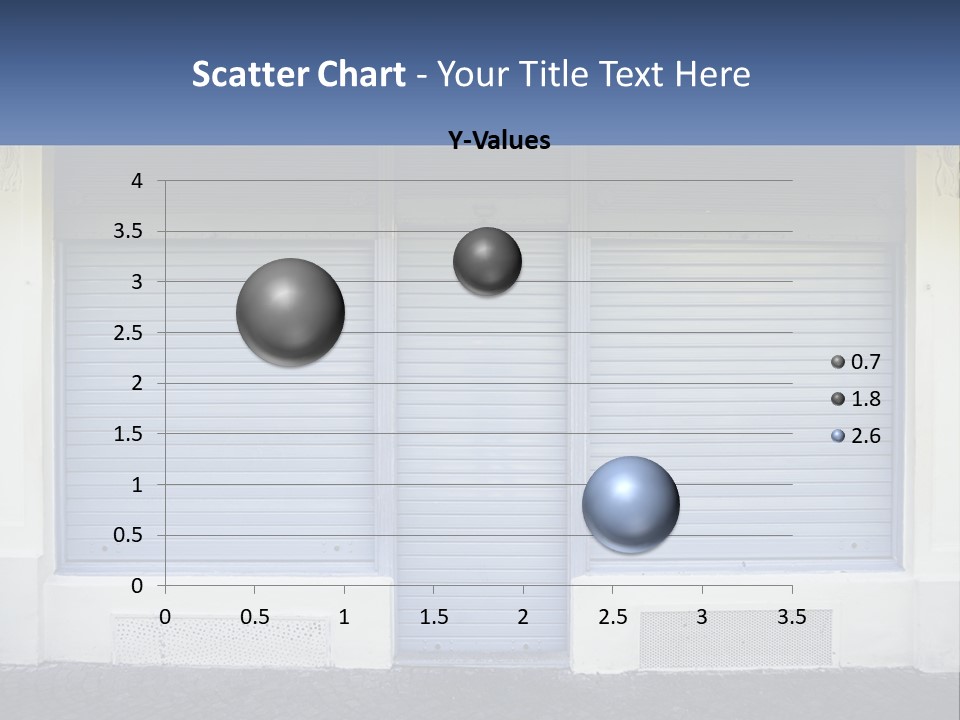 A Blue Garage Door With A Yellow Awning PowerPoint Template