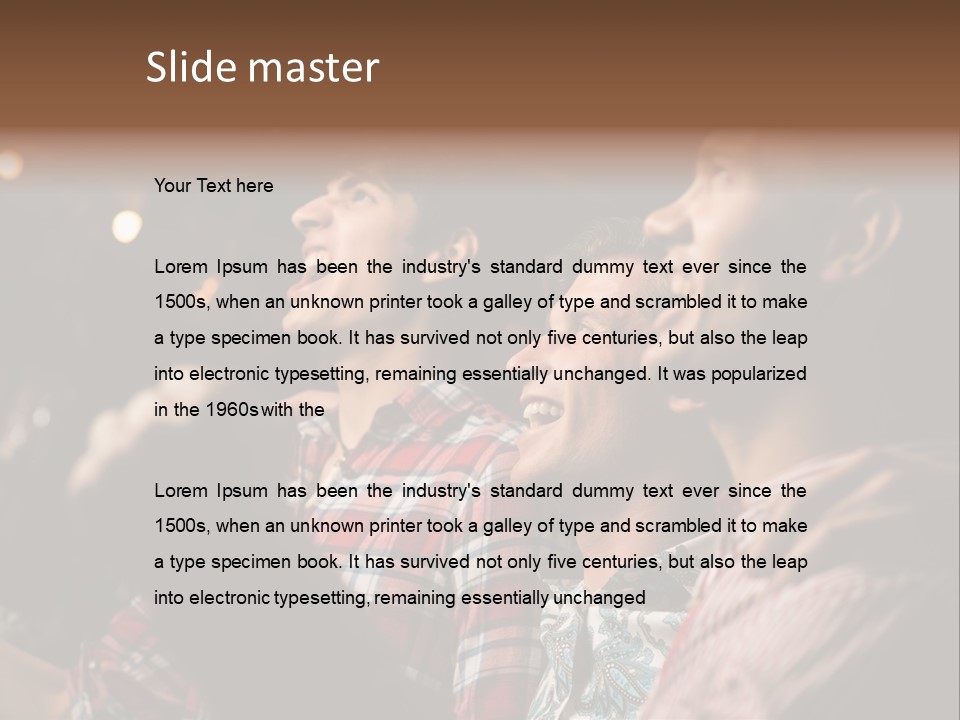 A Group Of Men Singing In A Bar PowerPoint Template