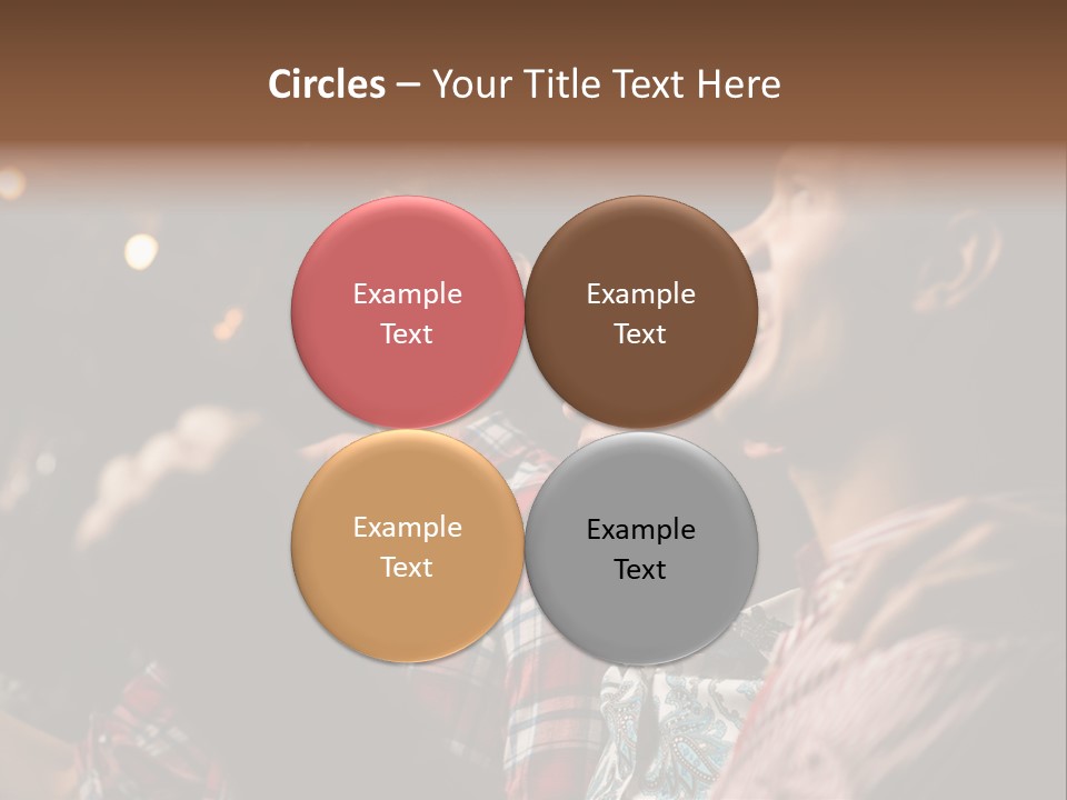 A Group Of Men Singing In A Bar PowerPoint Template