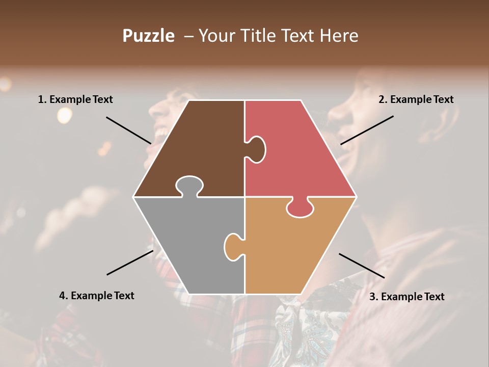 A Group Of Men Singing In A Bar PowerPoint Template