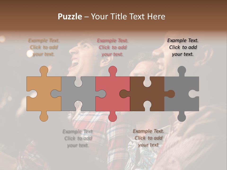 A Group Of Men Singing In A Bar PowerPoint Template