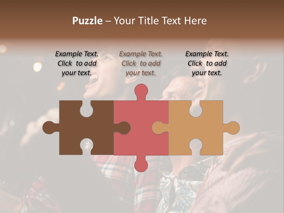 A Group Of Men Singing In A Bar PowerPoint Template