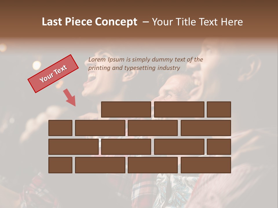 A Group Of Men Singing In A Bar PowerPoint Template