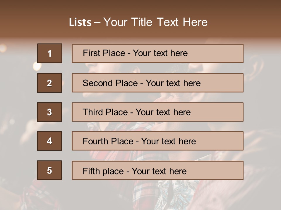 A Group Of Men Singing In A Bar PowerPoint Template