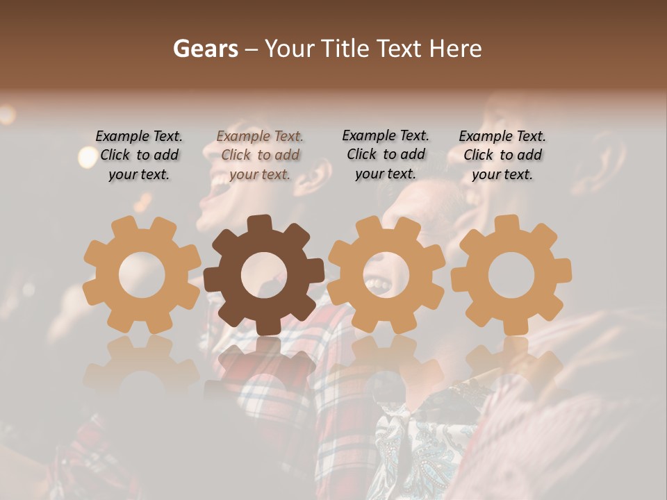 A Group Of Men Singing In A Bar PowerPoint Template