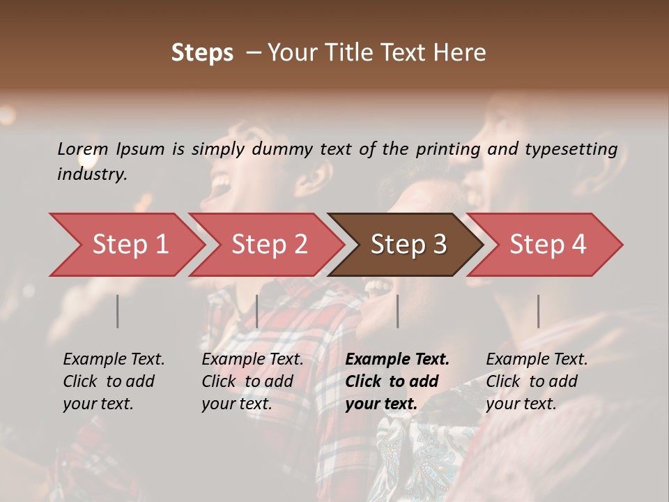 A Group Of Men Singing In A Bar PowerPoint Template