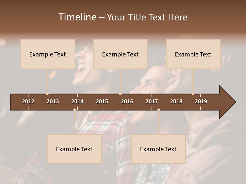 A Group Of Men Singing In A Bar PowerPoint Template