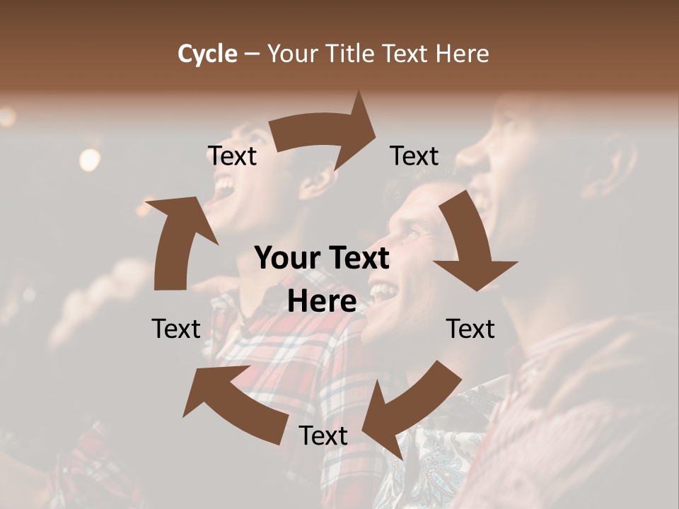 A Group Of Men Singing In A Bar PowerPoint Template