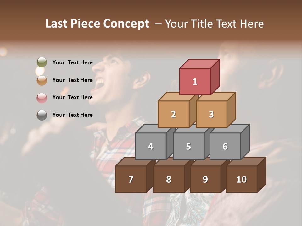 A Group Of Men Singing In A Bar PowerPoint Template