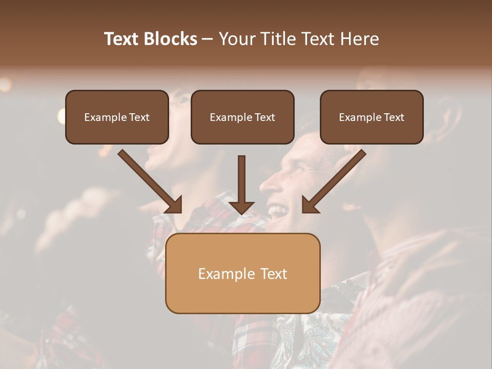 A Group Of Men Singing In A Bar PowerPoint Template