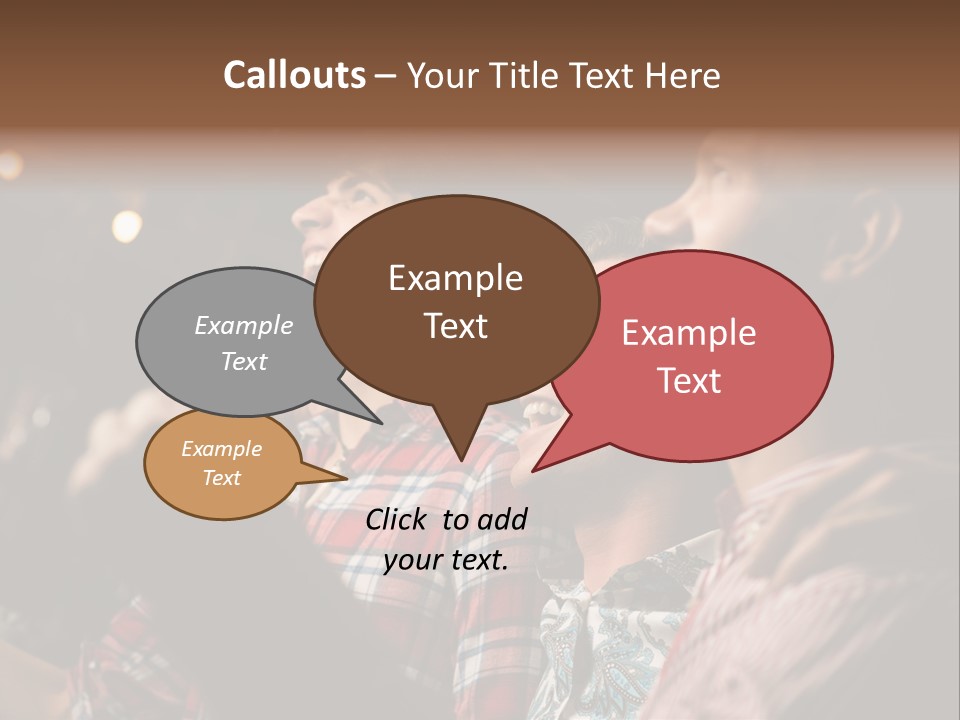 A Group Of Men Singing In A Bar PowerPoint Template