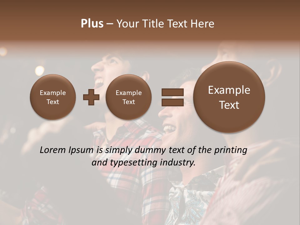 A Group Of Men Singing In A Bar PowerPoint Template
