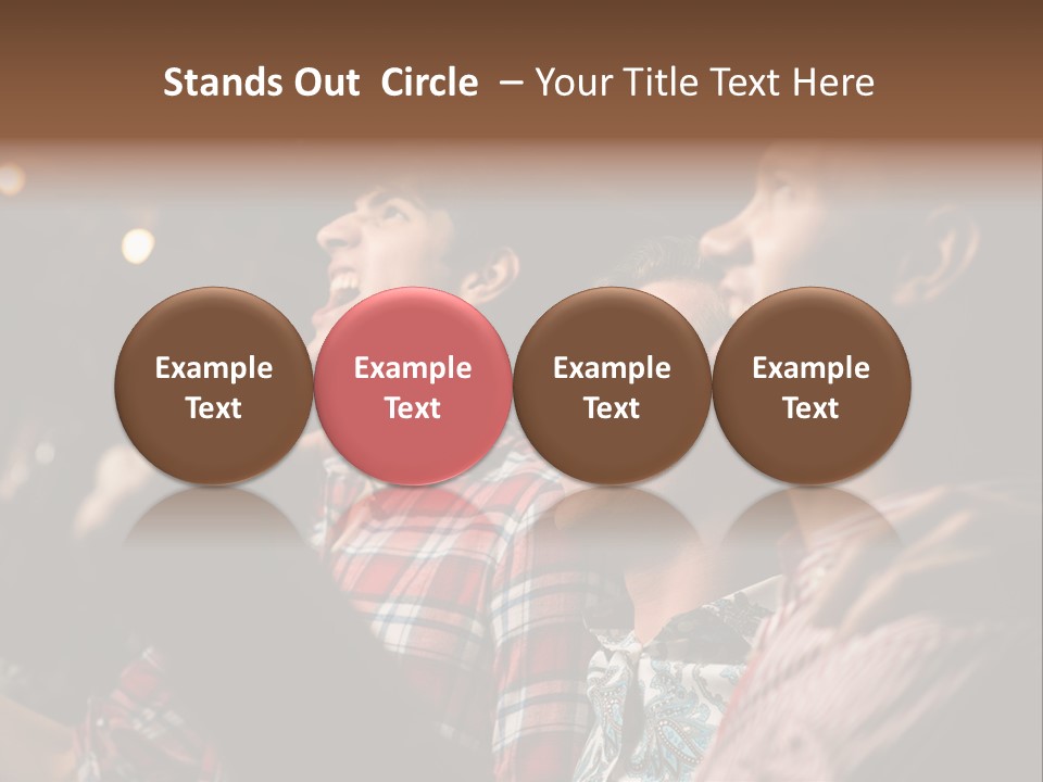 A Group Of Men Singing In A Bar PowerPoint Template