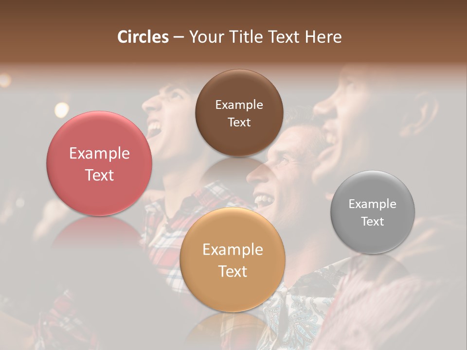 A Group Of Men Singing In A Bar PowerPoint Template