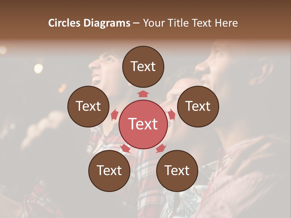 A Group Of Men Singing In A Bar PowerPoint Template