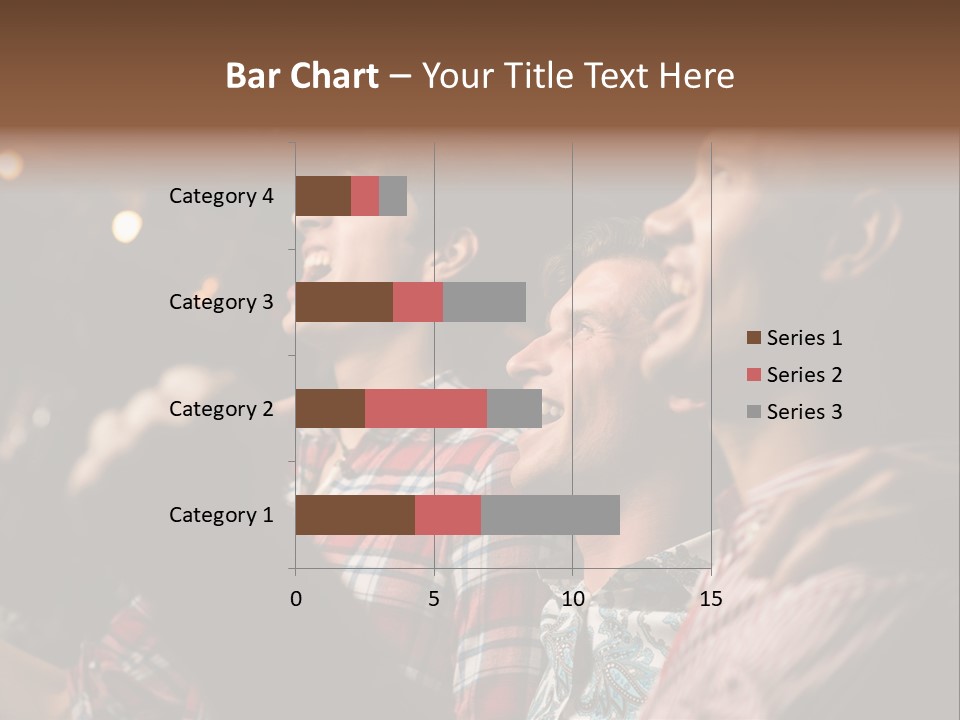 A Group Of Men Singing In A Bar PowerPoint Template