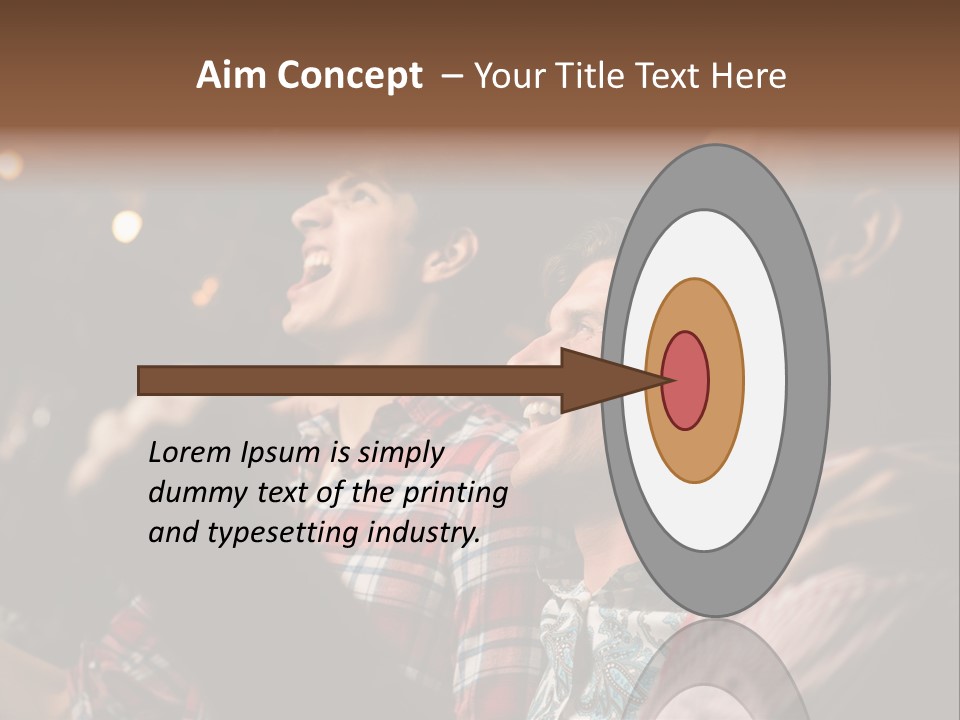 A Group Of Men Singing In A Bar PowerPoint Template