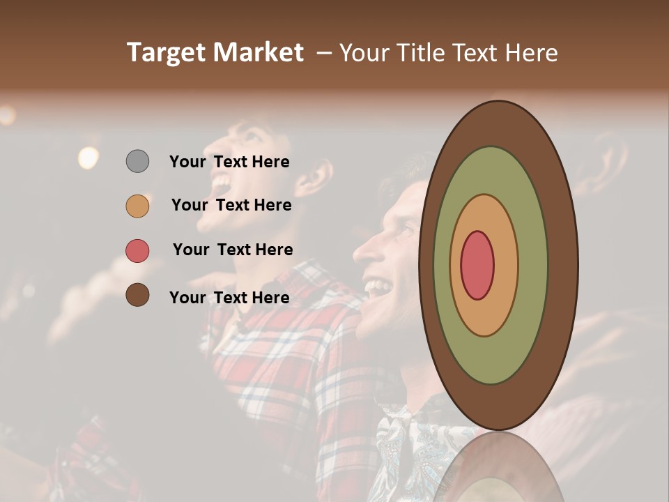 A Group Of Men Singing In A Bar PowerPoint Template