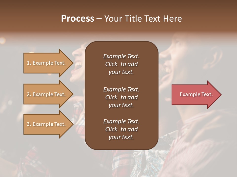 A Group Of Men Singing In A Bar PowerPoint Template