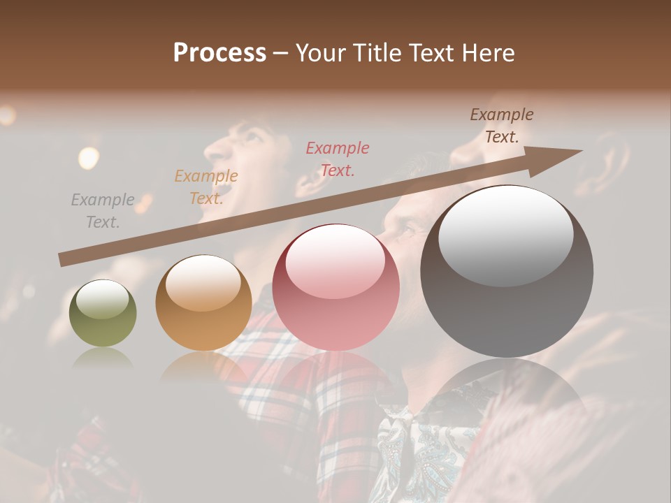 A Group Of Men Singing In A Bar PowerPoint Template