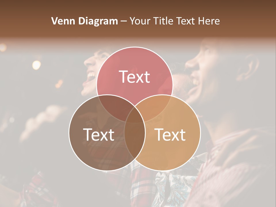 A Group Of Men Singing In A Bar PowerPoint Template