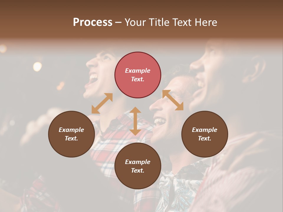 A Group Of Men Singing In A Bar PowerPoint Template