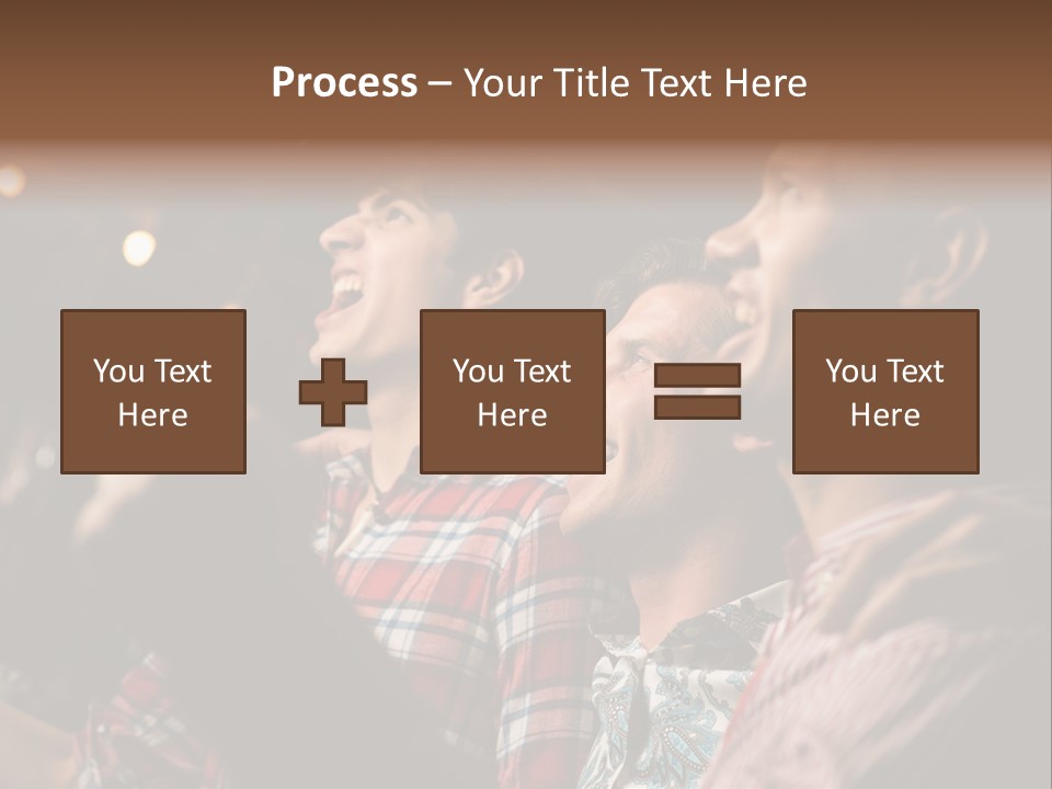 A Group Of Men Singing In A Bar PowerPoint Template