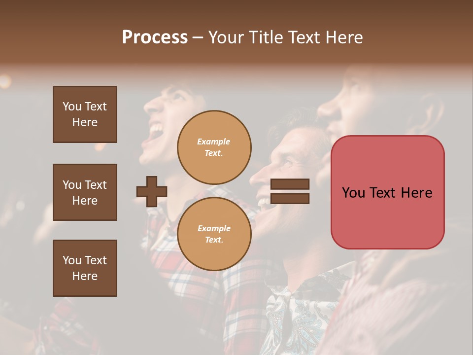 A Group Of Men Singing In A Bar PowerPoint Template