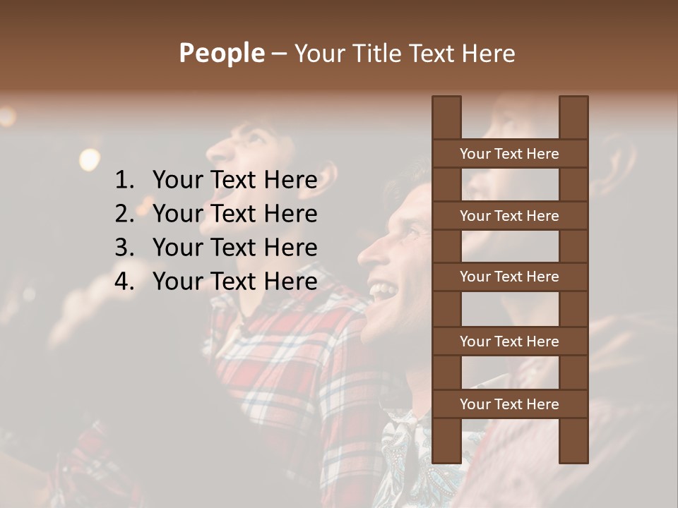 A Group Of Men Singing In A Bar PowerPoint Template