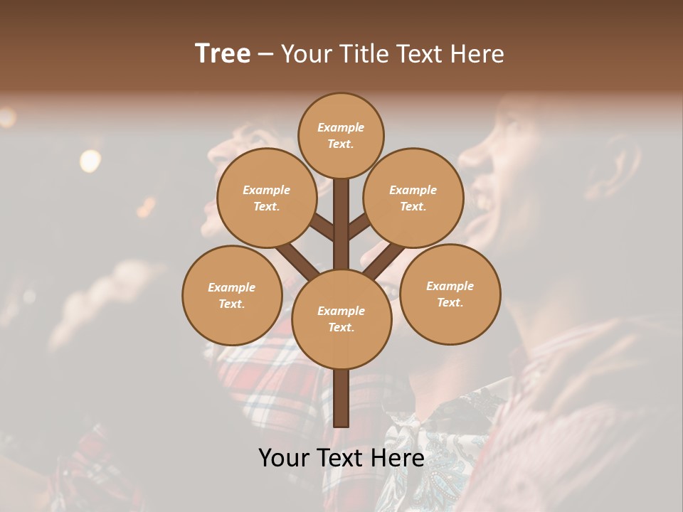 A Group Of Men Singing In A Bar PowerPoint Template