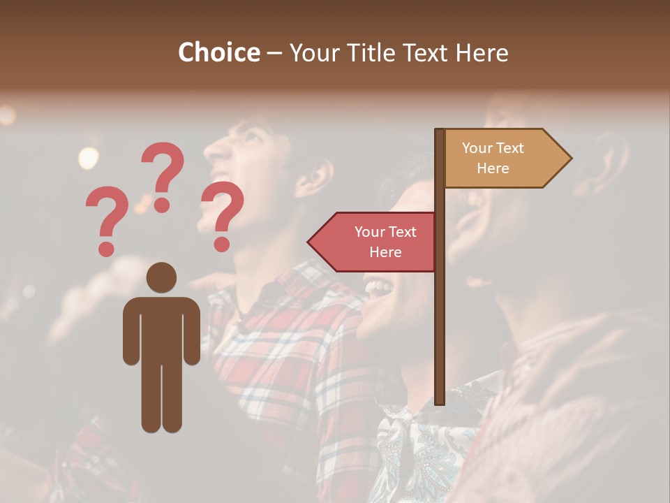 A Group Of Men Singing In A Bar PowerPoint Template