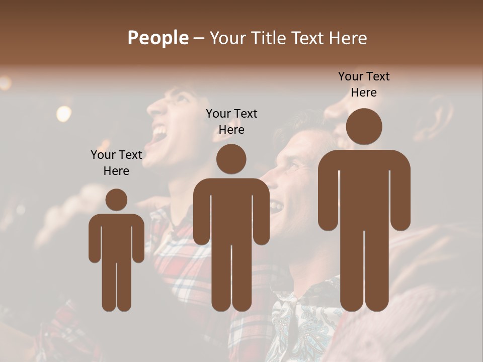 A Group Of Men Singing In A Bar PowerPoint Template