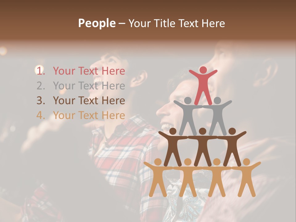 A Group Of Men Singing In A Bar PowerPoint Template