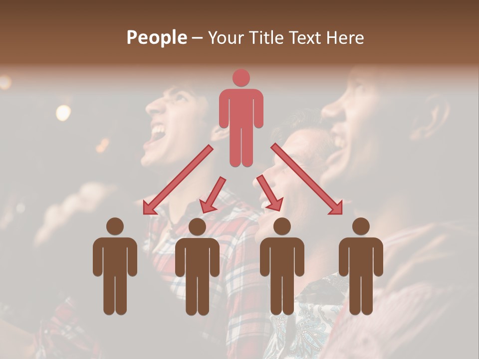 A Group Of Men Singing In A Bar PowerPoint Template