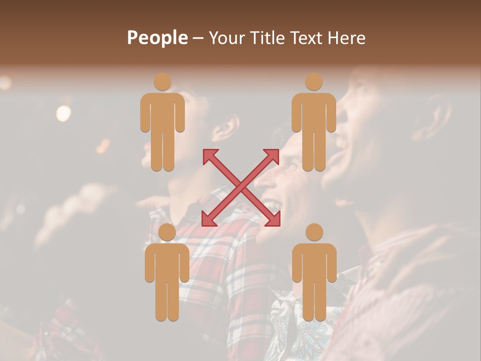 A Group Of Men Singing In A Bar PowerPoint Template