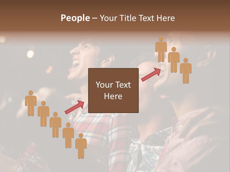 A Group Of Men Singing In A Bar PowerPoint Template