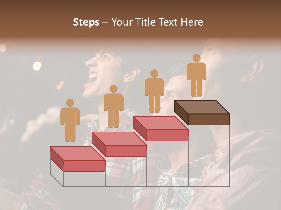 A Group Of Men Singing In A Bar PowerPoint Template