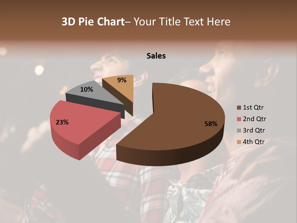 A Group Of Men Singing In A Bar PowerPoint Template