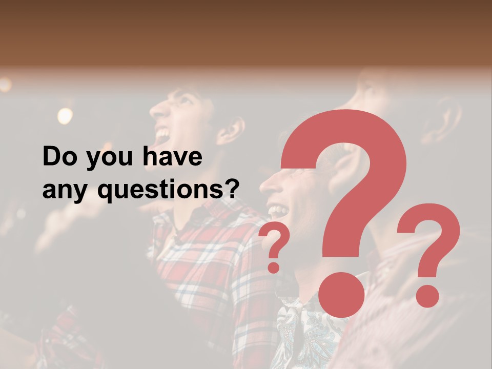 A Group Of Men Singing In A Bar PowerPoint Template