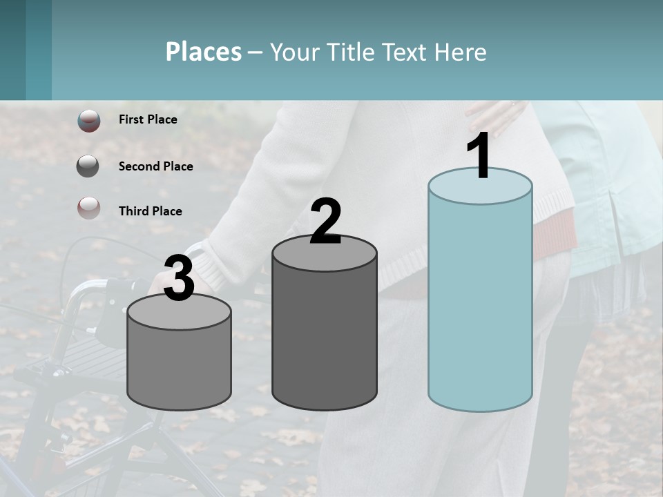 A Woman Pushing A Stroller With A Child In It PowerPoint Template