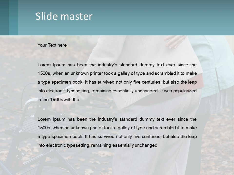 A Woman Pushing A Stroller With A Child In It PowerPoint Template