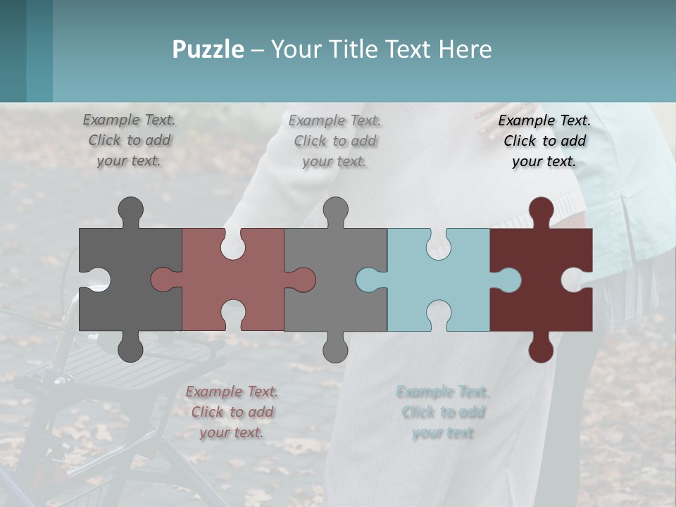 A Woman Pushing A Stroller With A Child In It PowerPoint Template