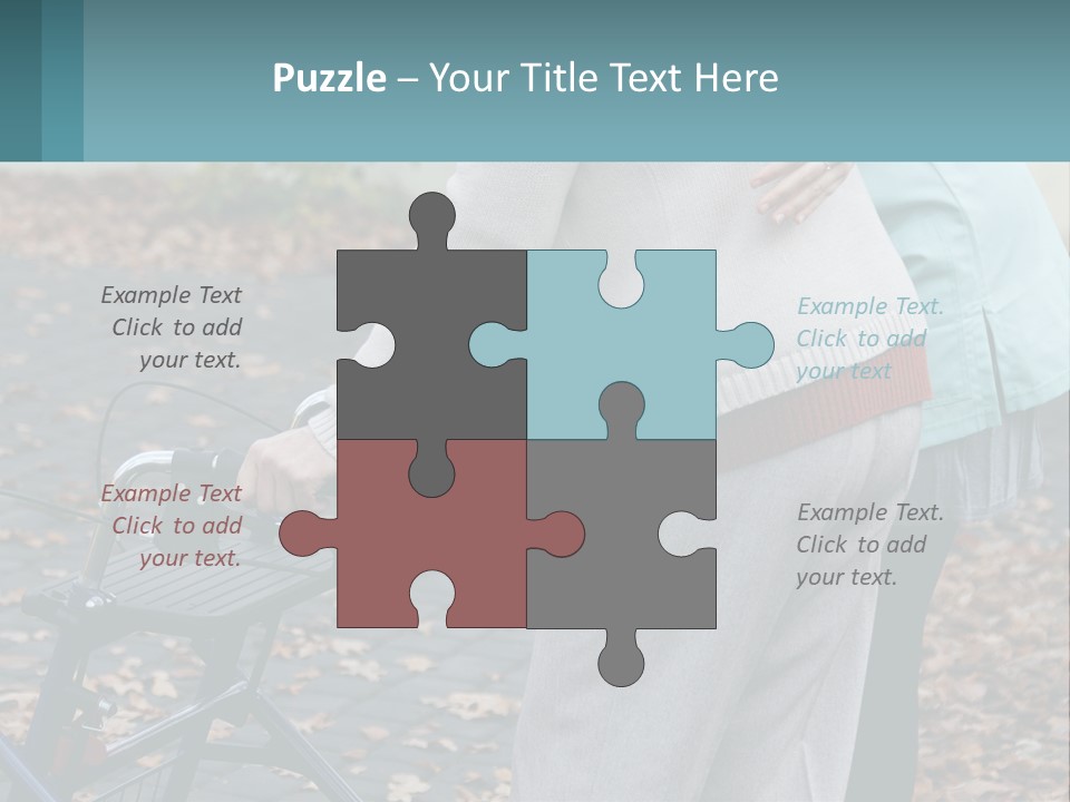 A Woman Pushing A Stroller With A Child In It PowerPoint Template