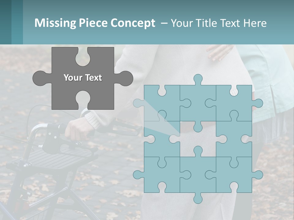 A Woman Pushing A Stroller With A Child In It PowerPoint Template