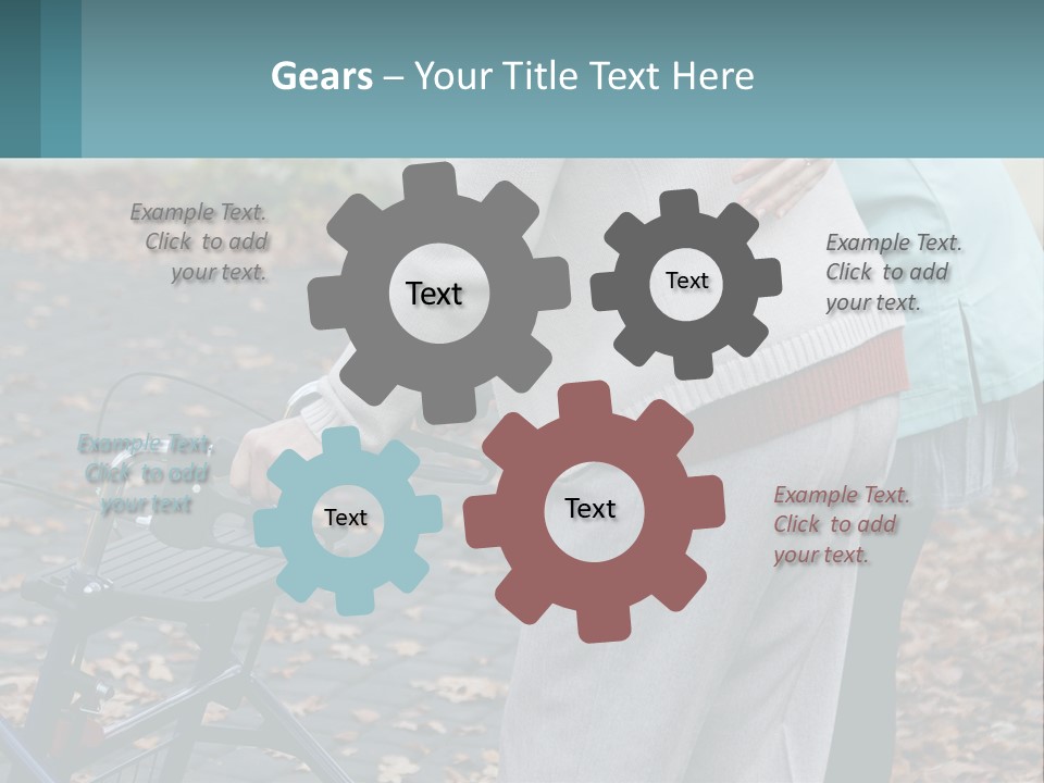 A Woman Pushing A Stroller With A Child In It PowerPoint Template